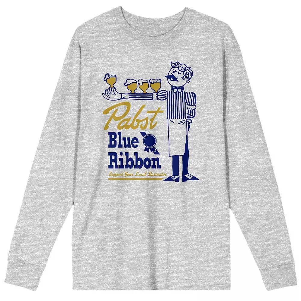 Men's Pabst Blue Ribbon Bartender Tee, Size: XL, Grey Product Image