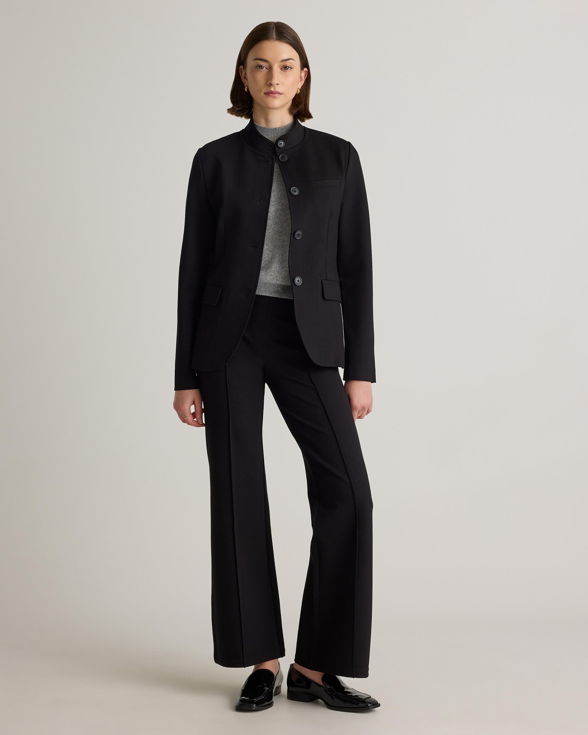 Quince | Women's Ultra-Stretch Ponte Stand Collar Blazer Rayon Product Image