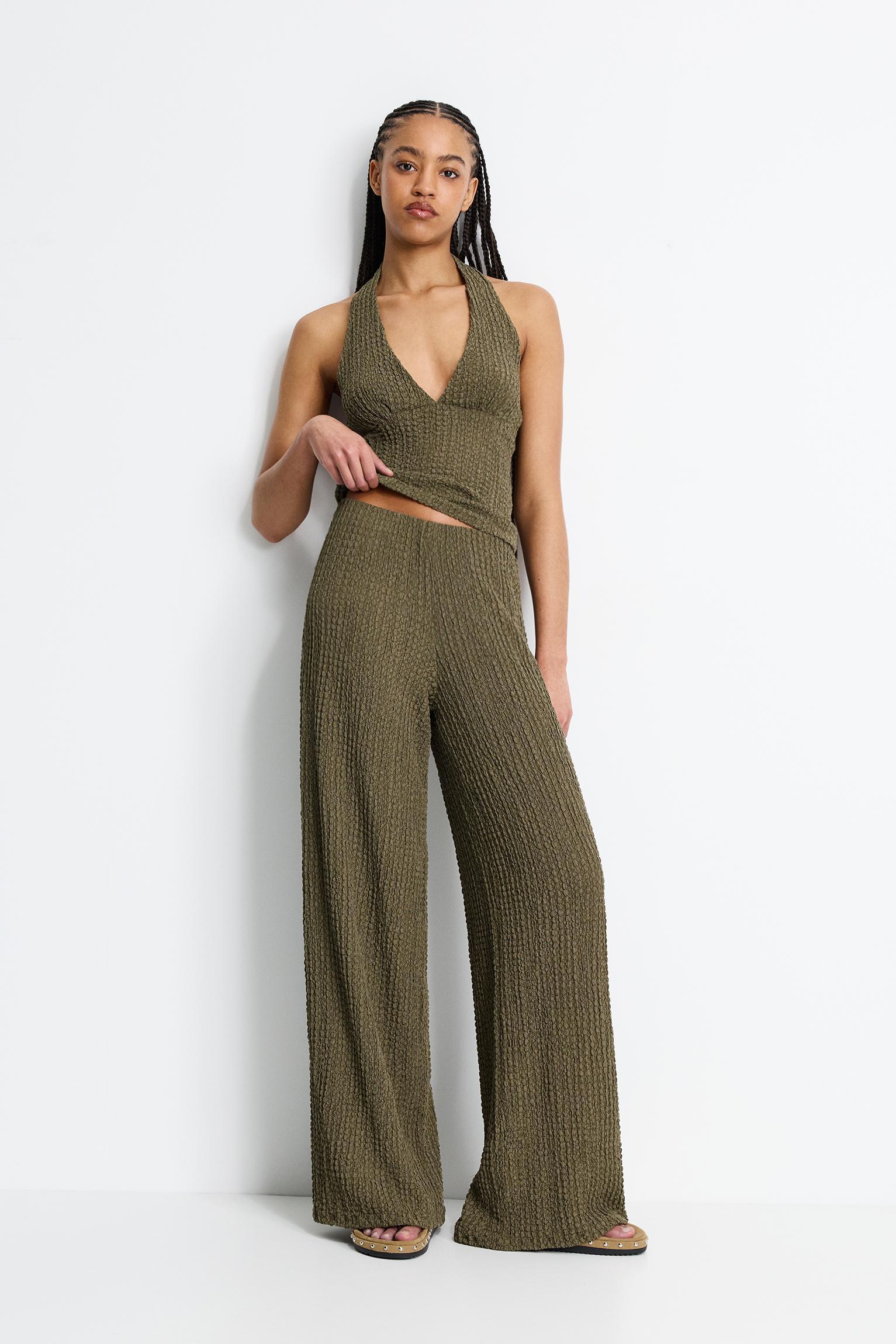 Creased-effect pants Product Image