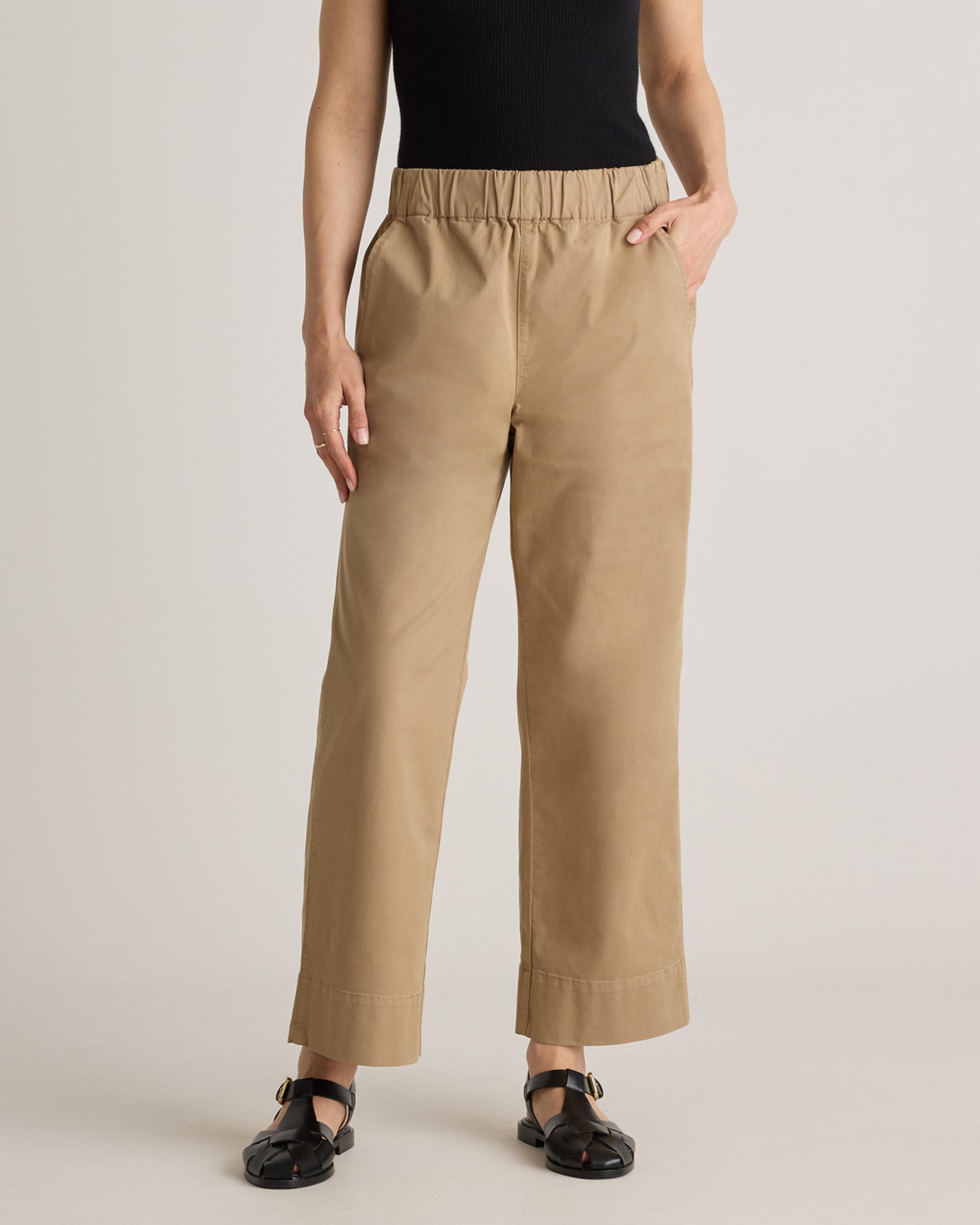 Quince | Women's Organic Stretch Cotton Wide Leg Chino Pants Organic Cotton Product Image