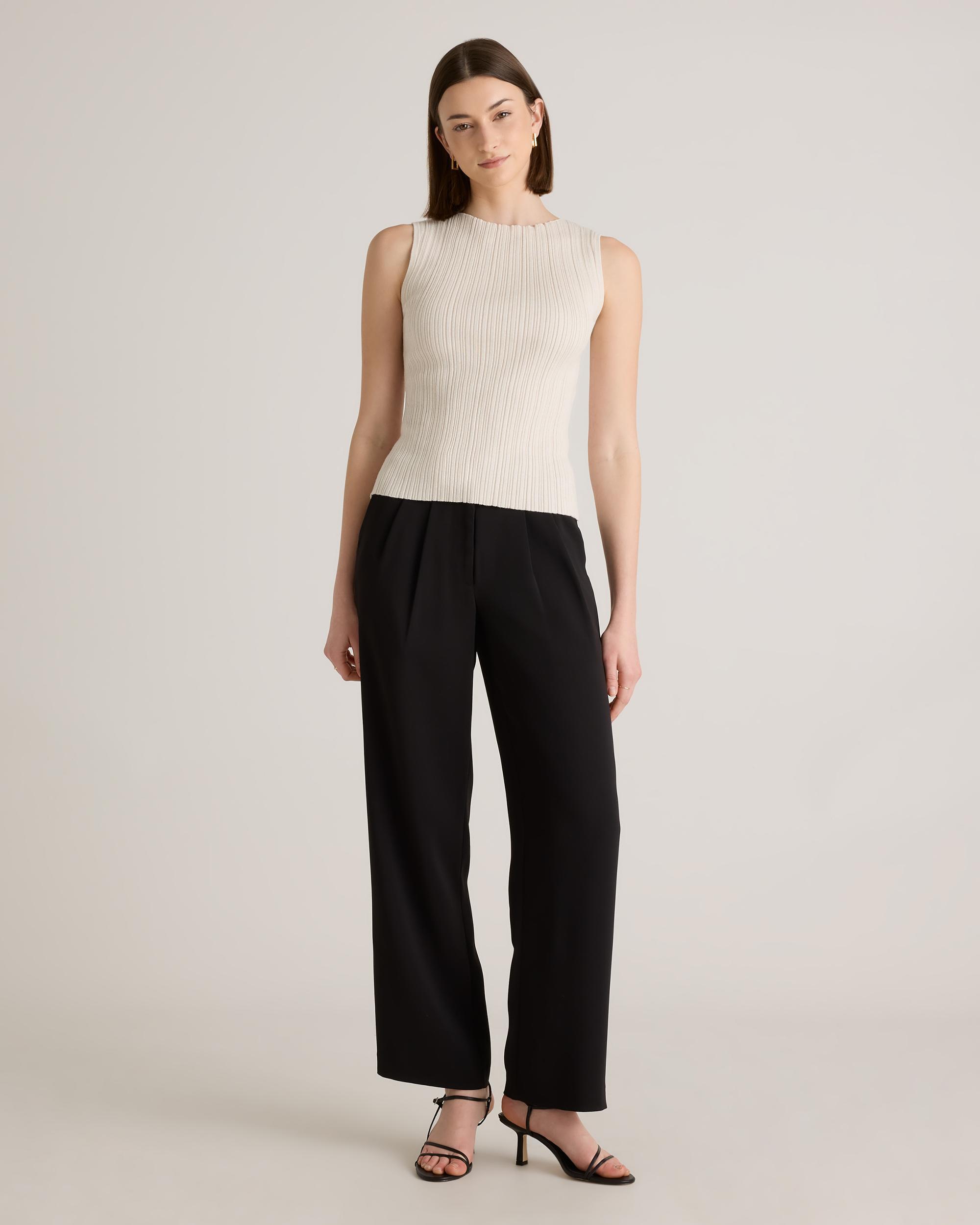 Quince | Women's Cotton Cashmere Ribbed Tank Top Size XL Product Image