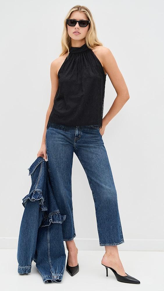 alice + olivia Maris Halter Neck Gathered Top | Shopbop Product Image