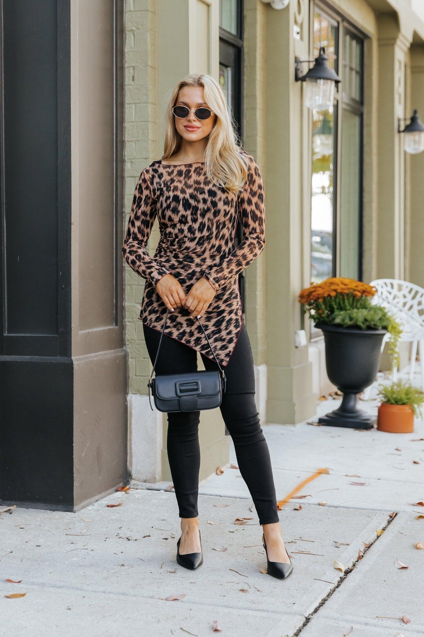 Free People Cheetah Print Something Extra Tunic - FINAL SALE Female Product Image