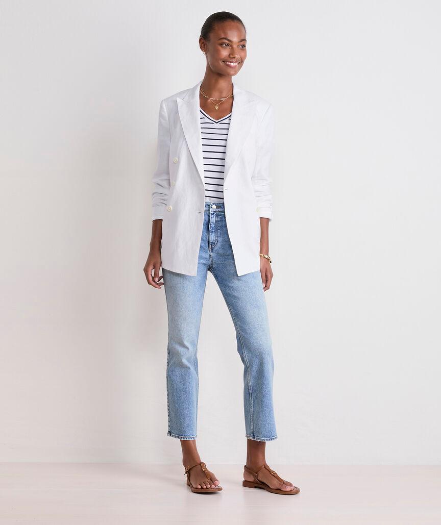 Double-Breasted Linen Jacket Product Image