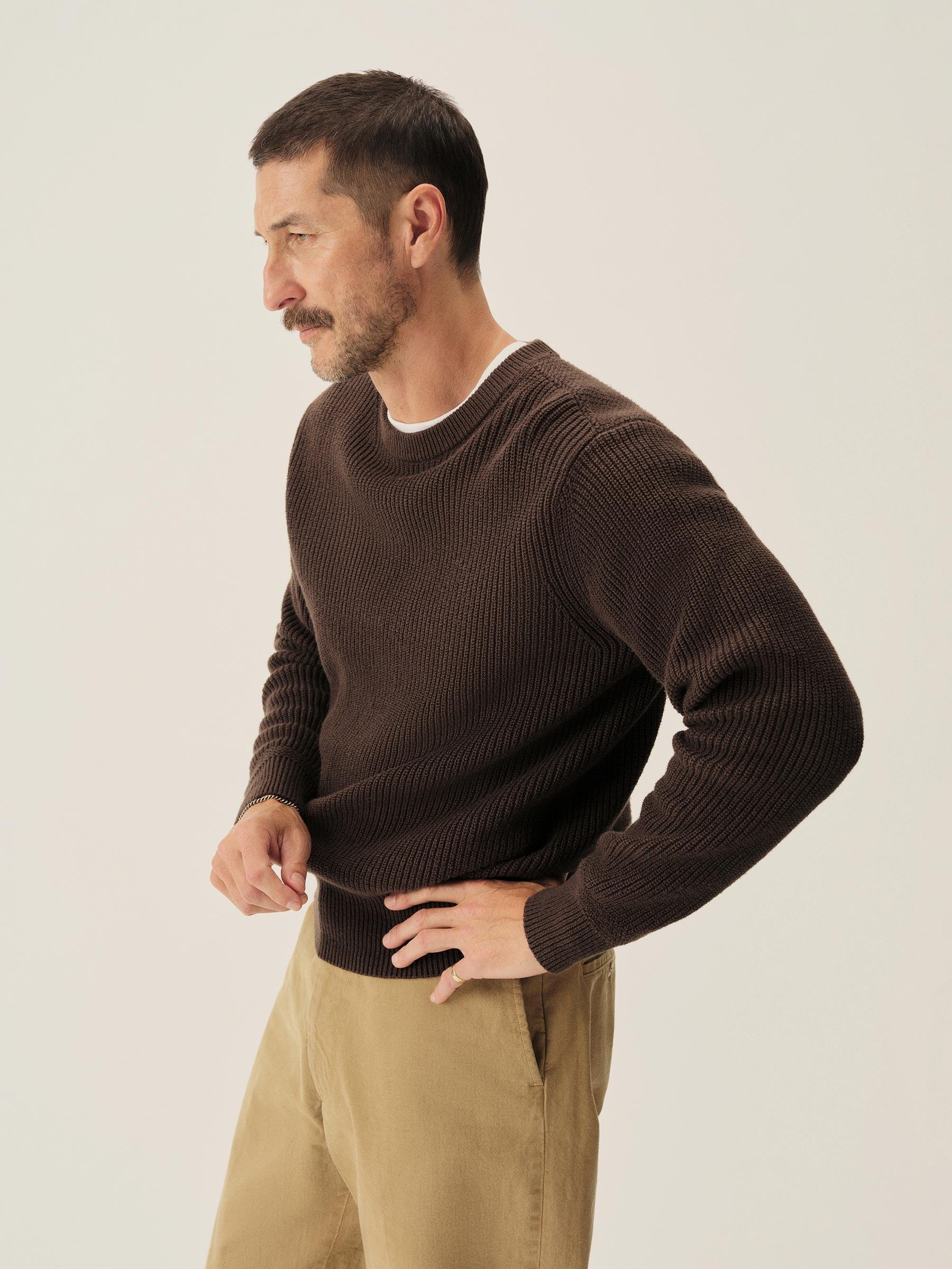 Black Walnut Seafarer Cotton Rib Crew Product Image