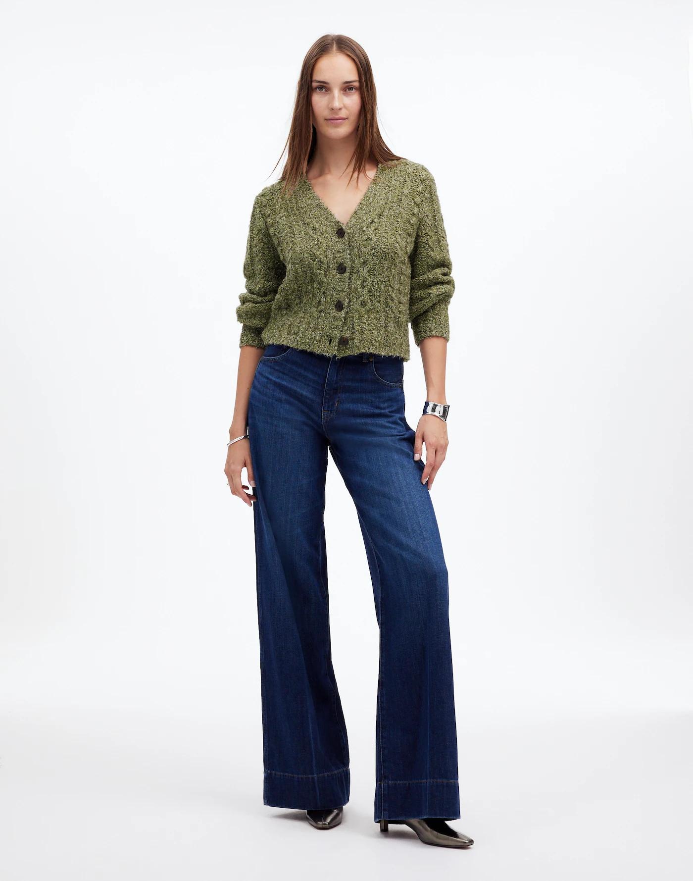Cable V-Neck Cardigan Product Image