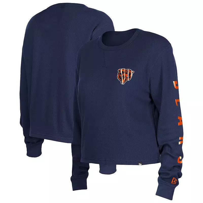 Womens New Era Bay Packers Thermal Crop Long Sleeve T-Shirt Product Image