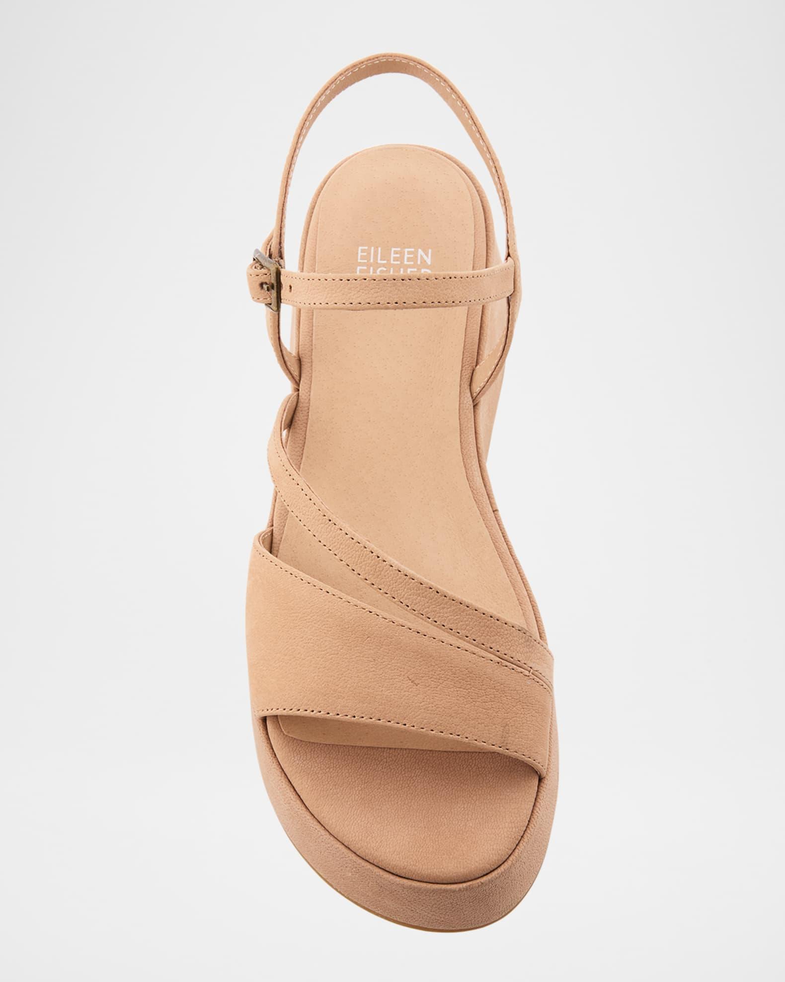 Dae Leather Asymmetrical Flatform Sandals Product Image