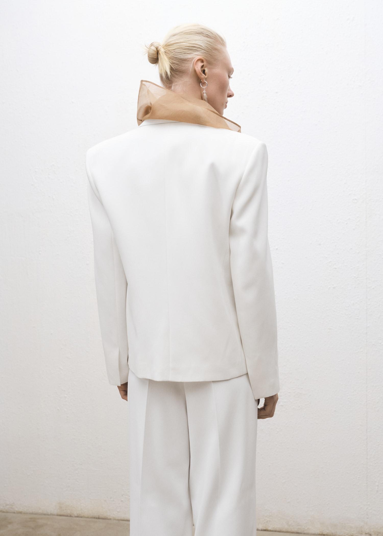 Oversized double-breasted suit blazer - Women | MANGO USA Product Image