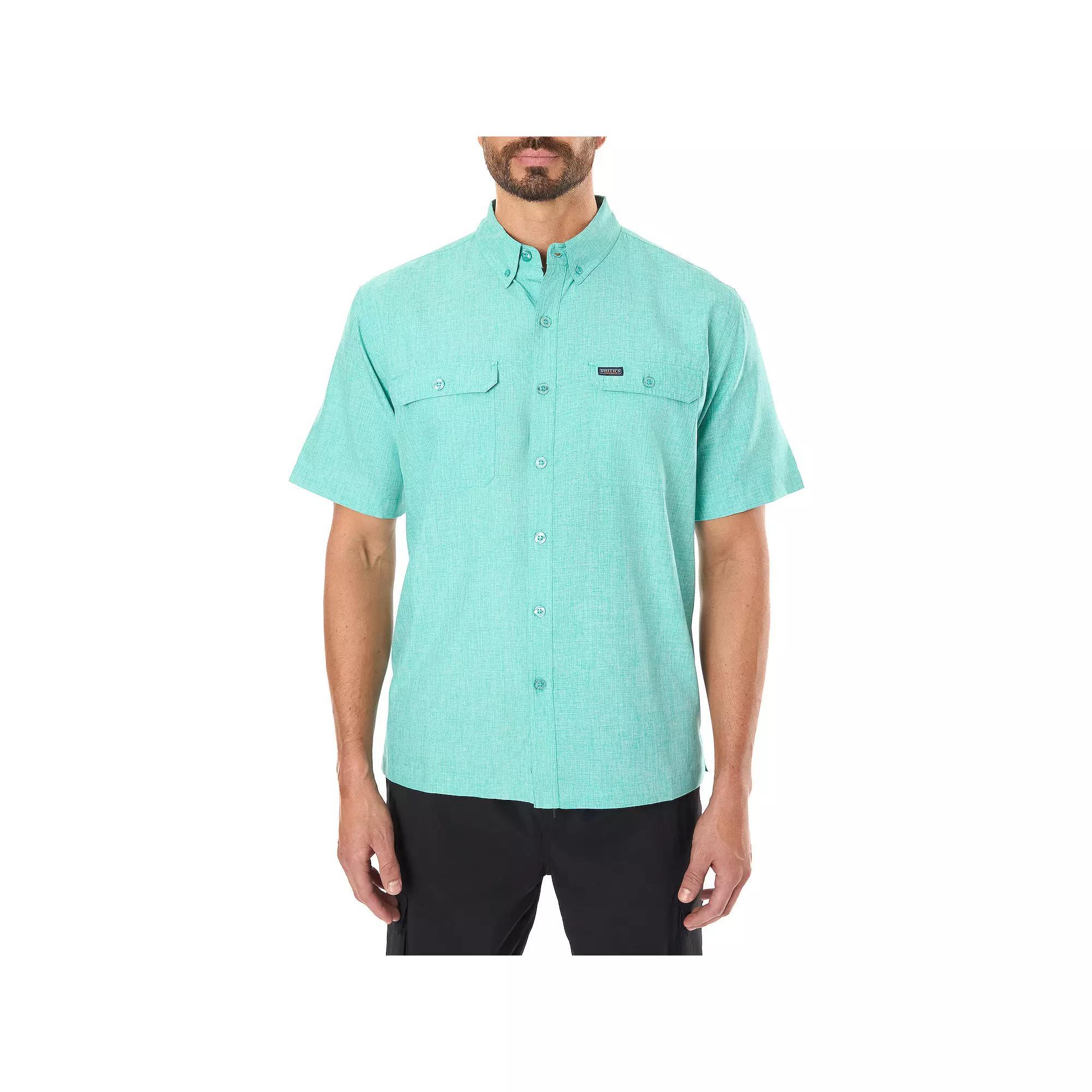 Men's Smith's Workwear Breezy Performance Button-Down Shirt, Size: XL, Spearmint Product Image