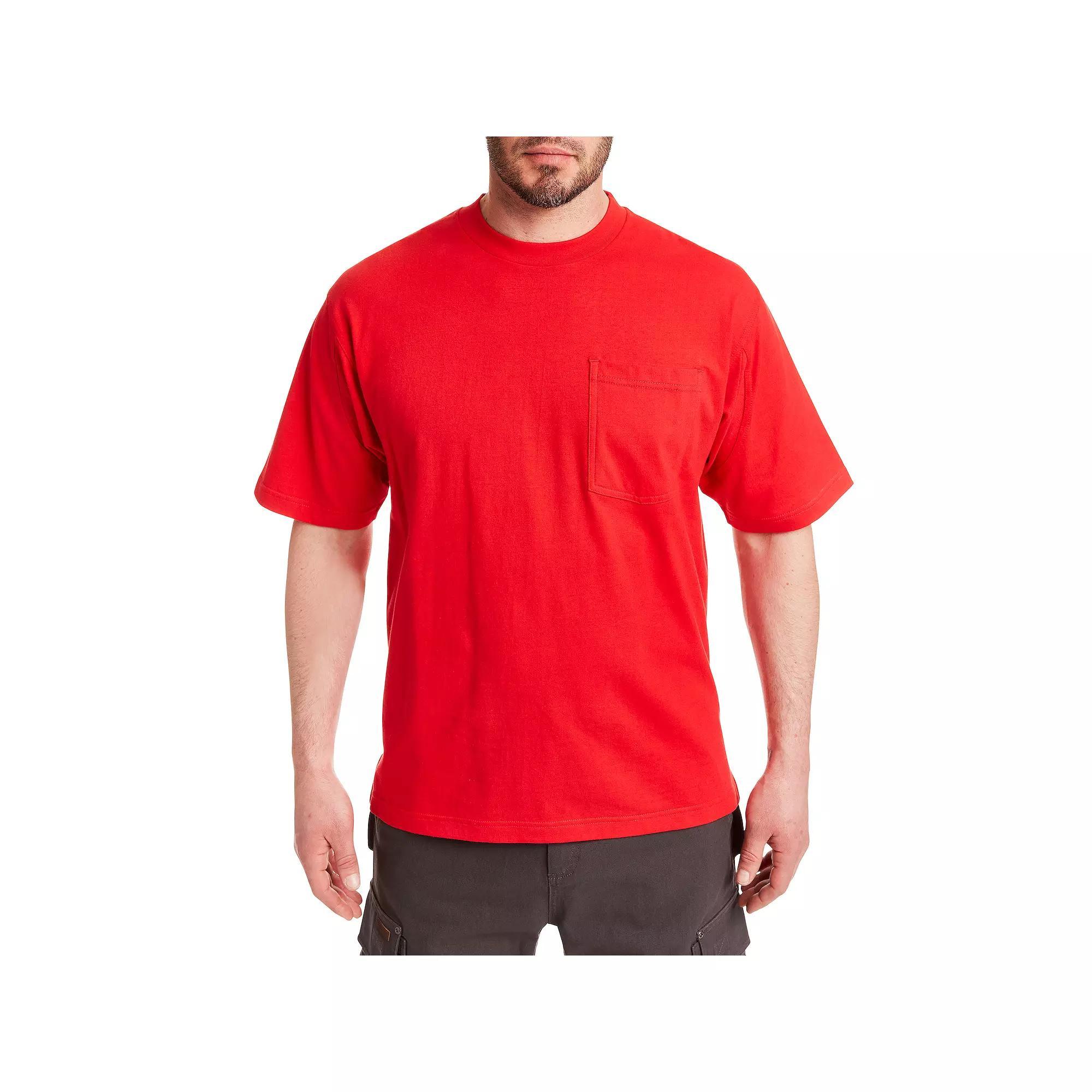 Men's Smith's Workwear Extended-Tail Cotton Crewneck Tee, Size: XL, Green Product Image