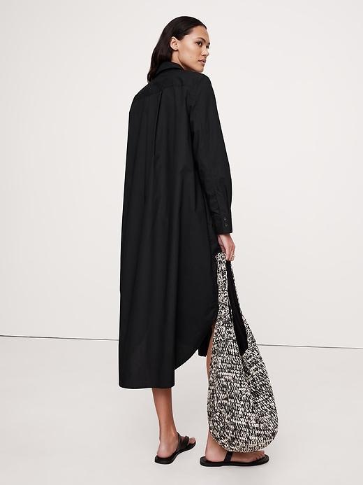 Poplin Asymmetrical Shirt Dress Product Image