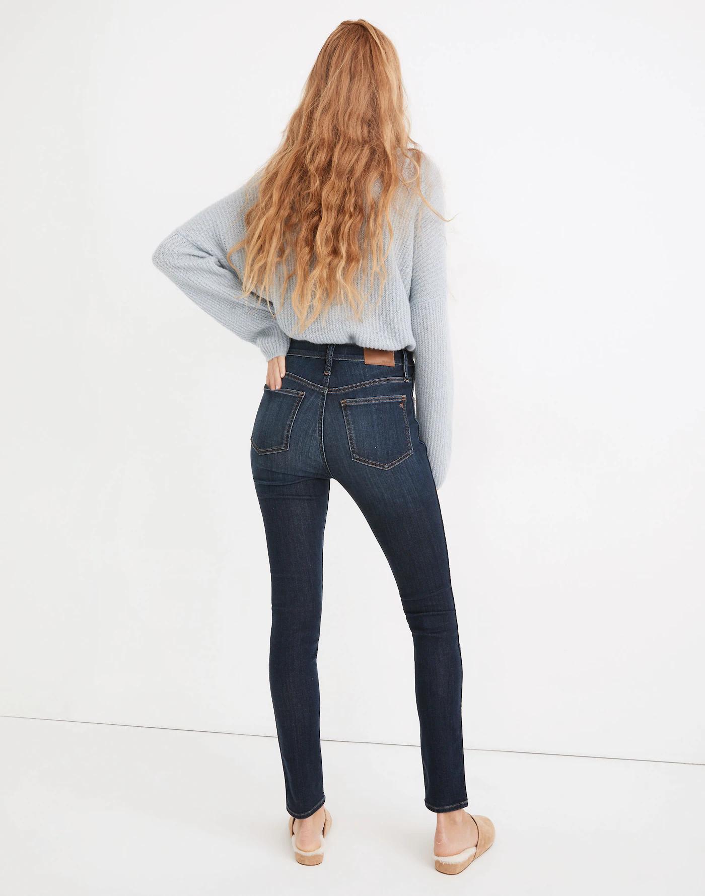 10" High-Rise Skinny Jeans in Woodland Wash: TENCEL™ Denim Edition Product Image