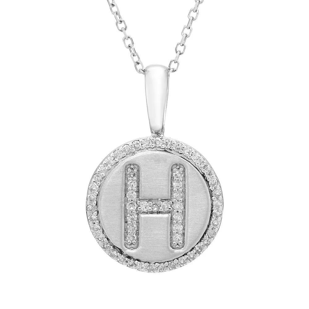 It's Personal Sterling Silver & Diamond Accent Initial Pendant Necklace, Women's, Size: 18" Product Image