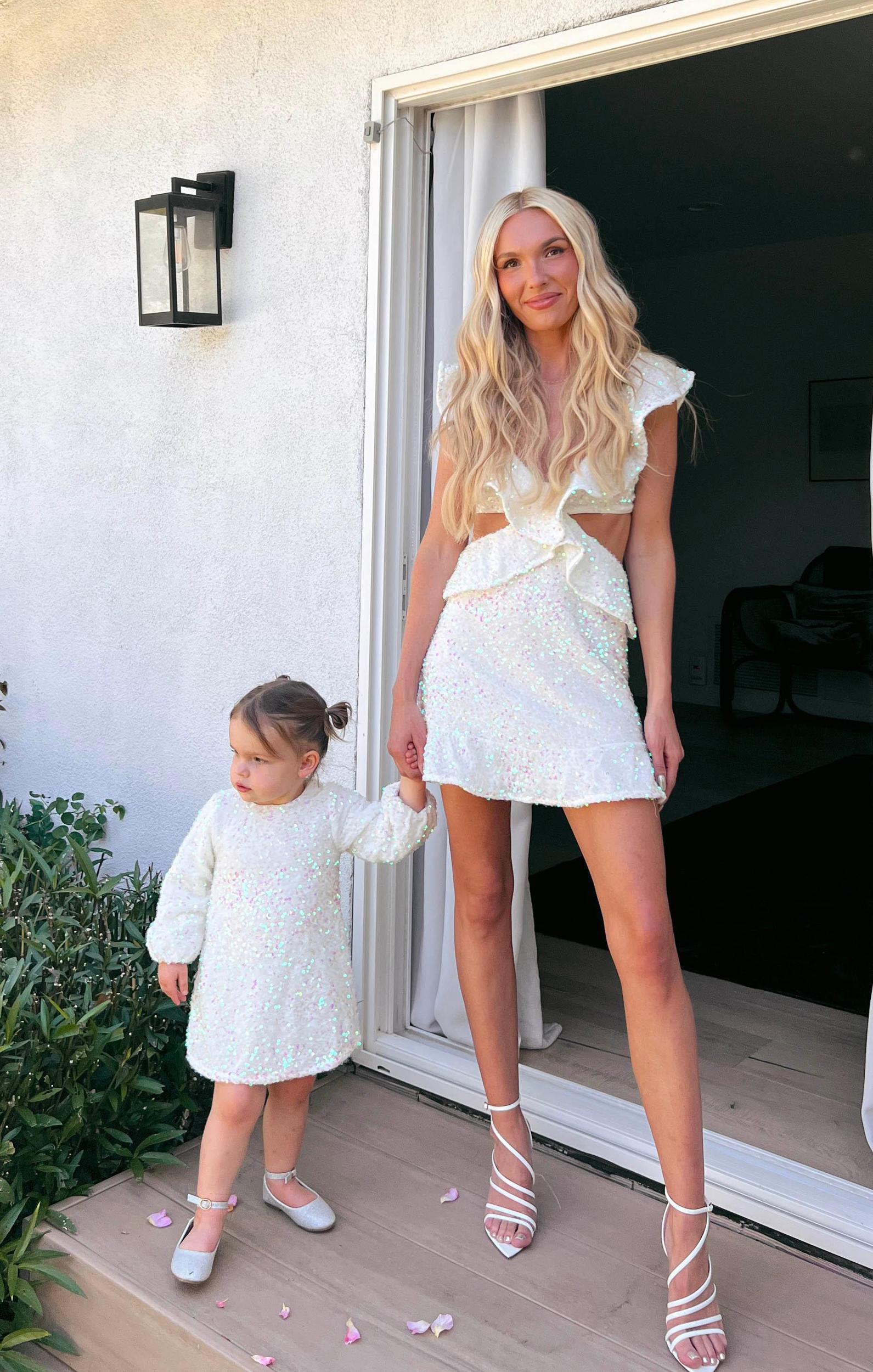 Once Upon A Time Dress ~ White Iridescent Sequins Kids Product Image
