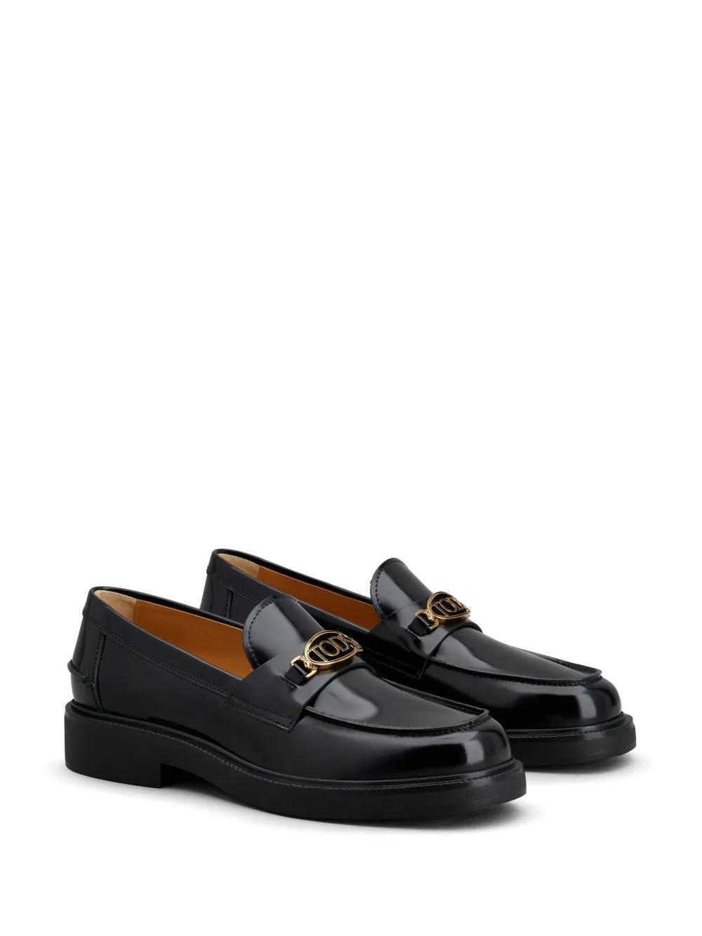 logo-plaque leather loafers Product Image