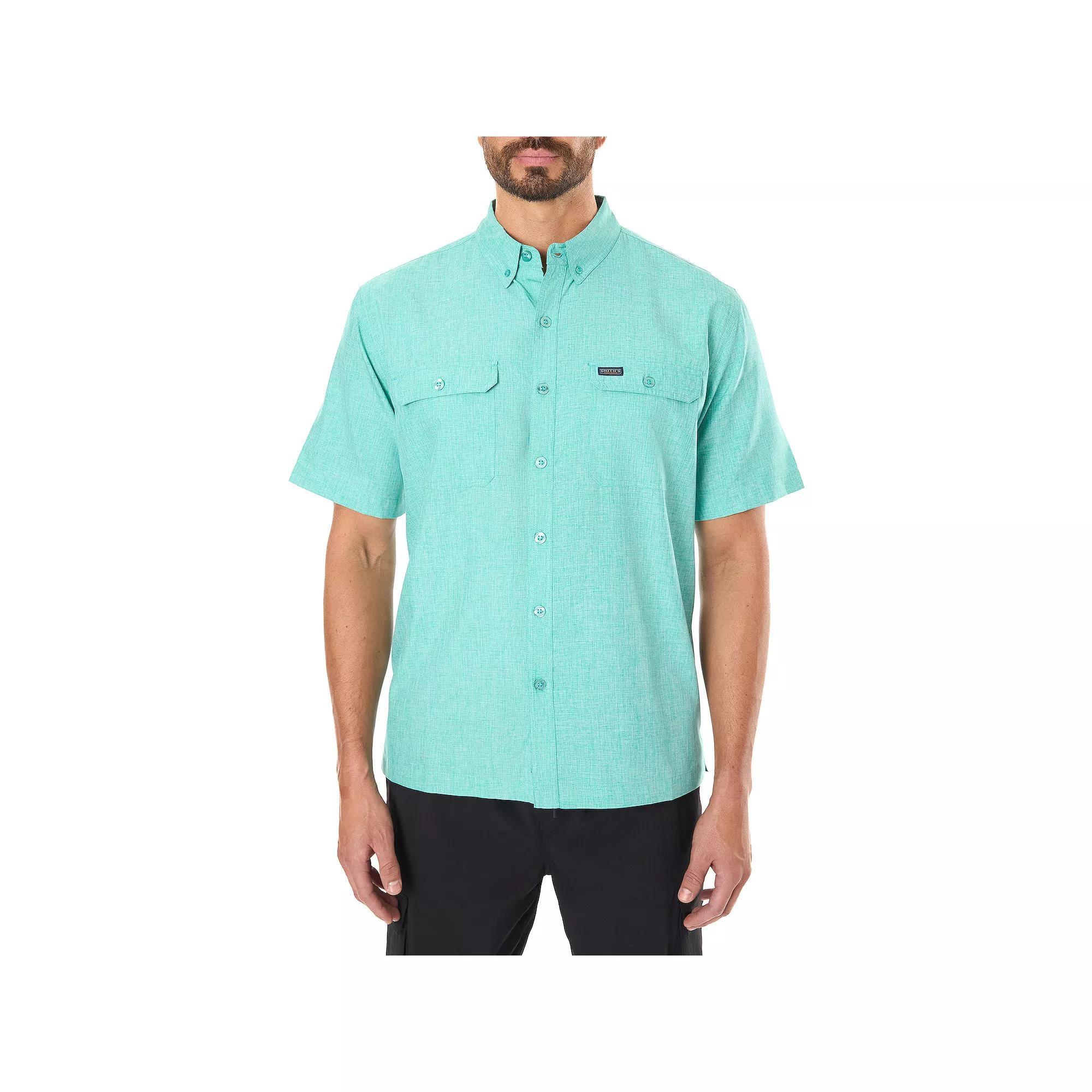 Men's Smith's Workwear Breezy Performance Button-Down Shirt, Size: XL, Spearmint Product Image