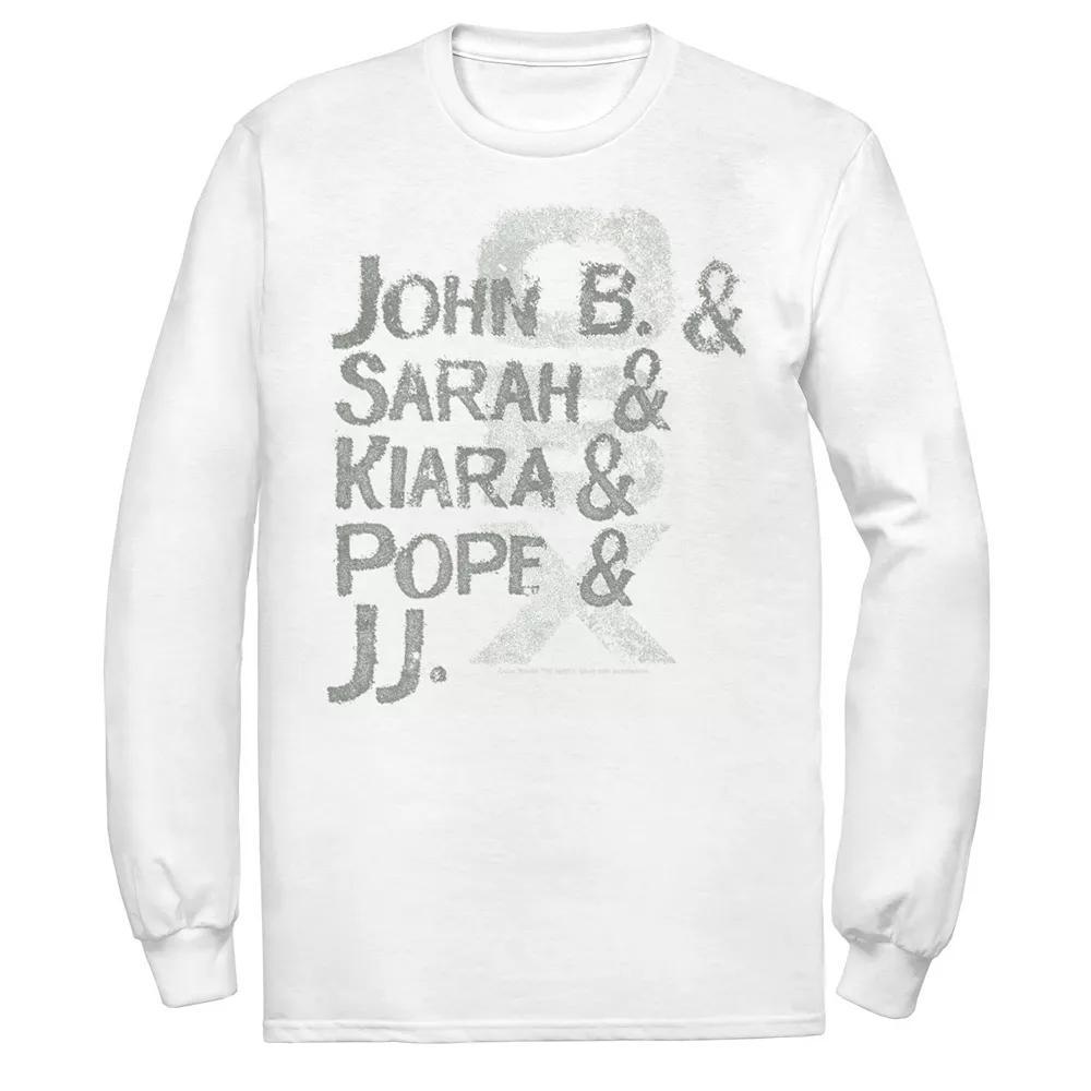 Men's Outer Banks Distressed Name Stack Tee, Boy's, Size: XXL, White Product Image