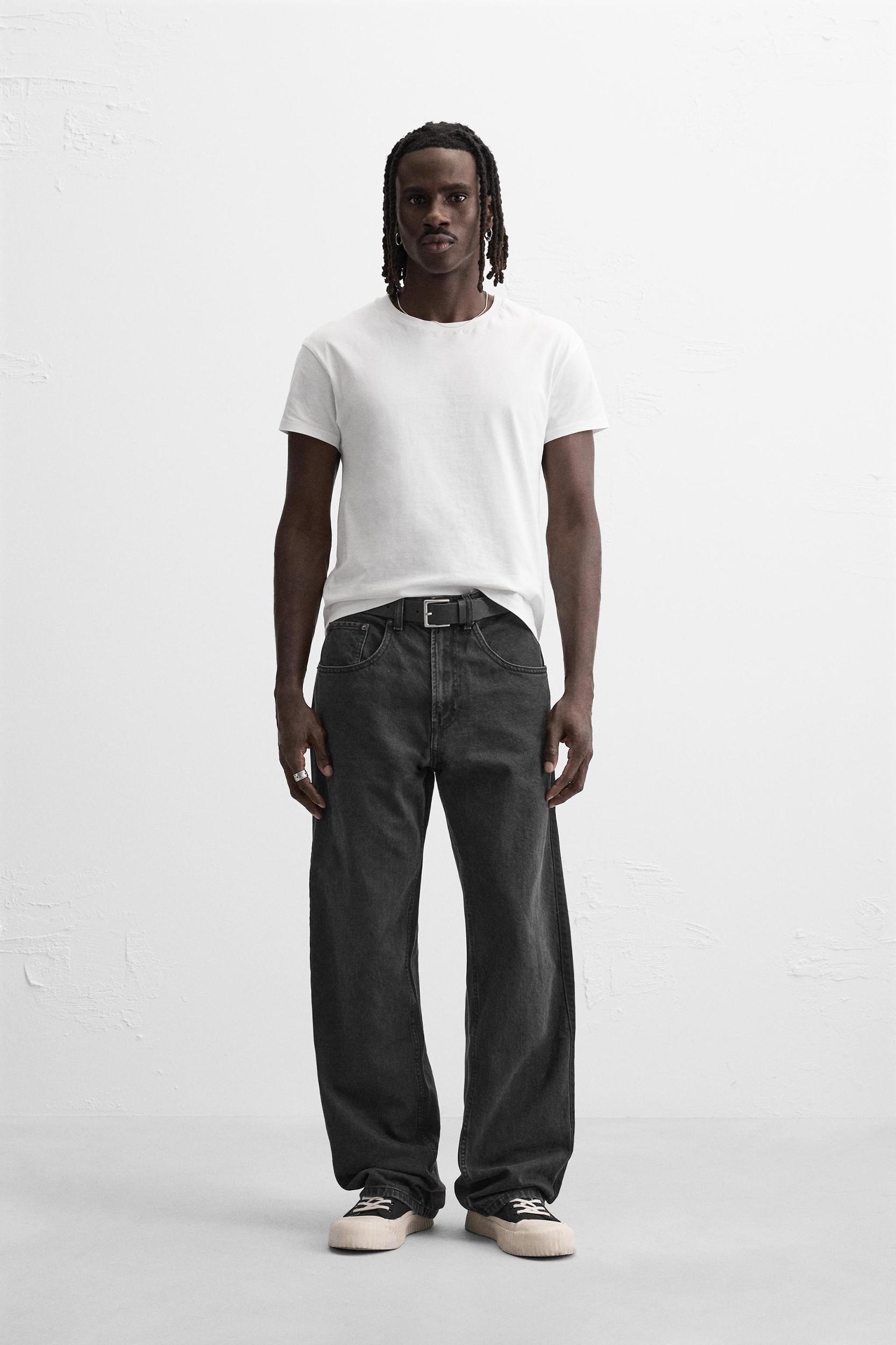 BAGGY FIT STRIPE JEANS Product Image