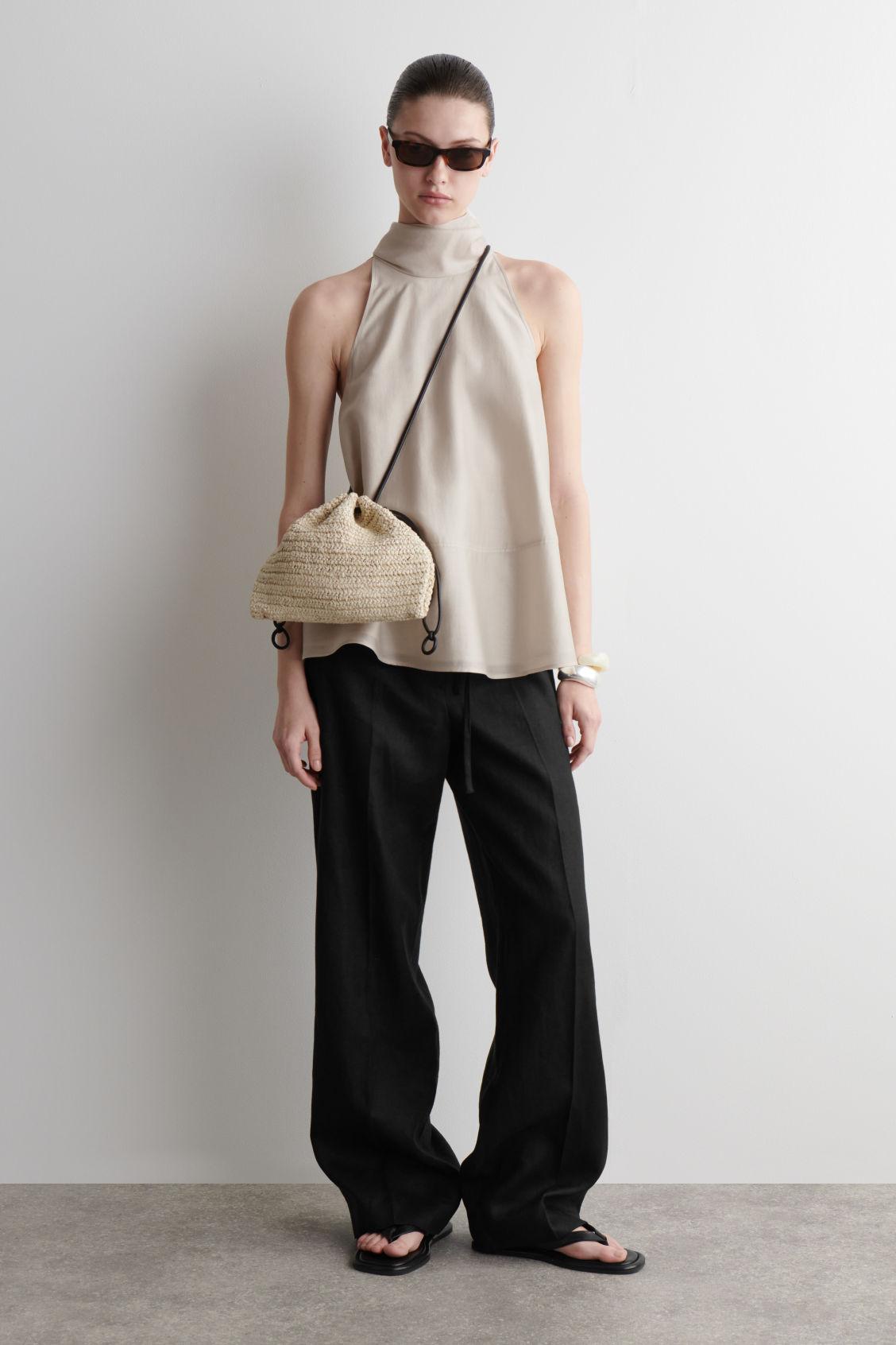 MINI CAVATELLI CLUTCH BAG - STRAW Product Image