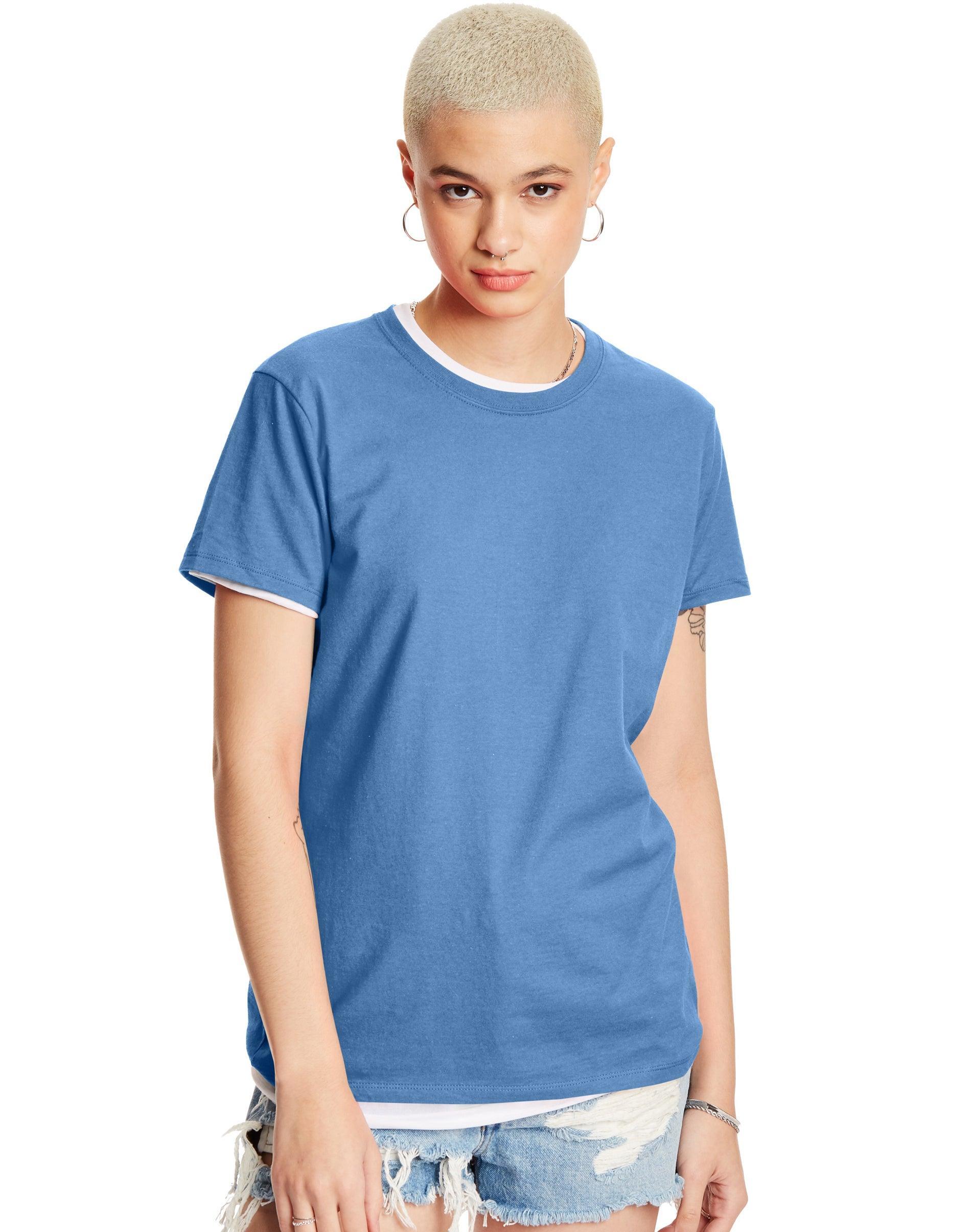 Hanes Perfect-T Womens Cotton Crewneck T-Shirt White 2XL Product Image