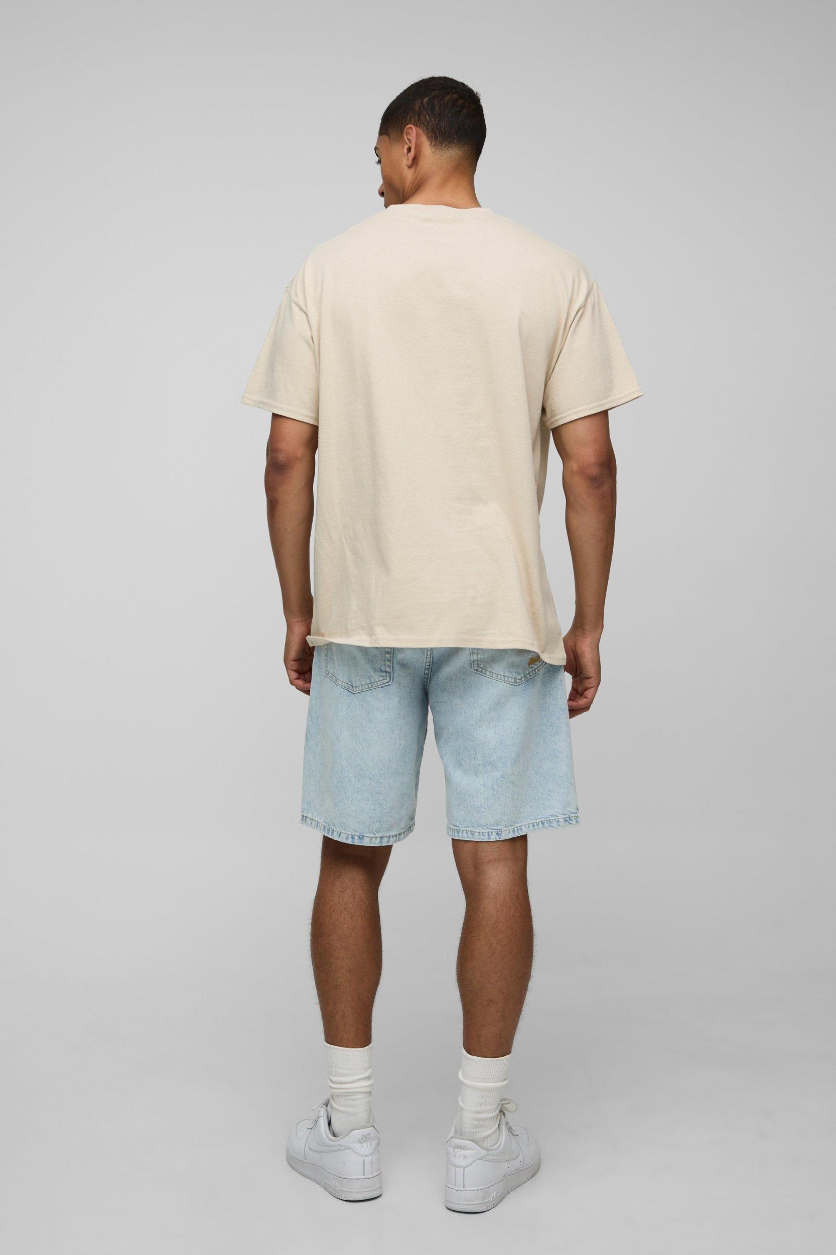Stone Oversized McFly License T-Shirt | boohooMAN USA Product Image
