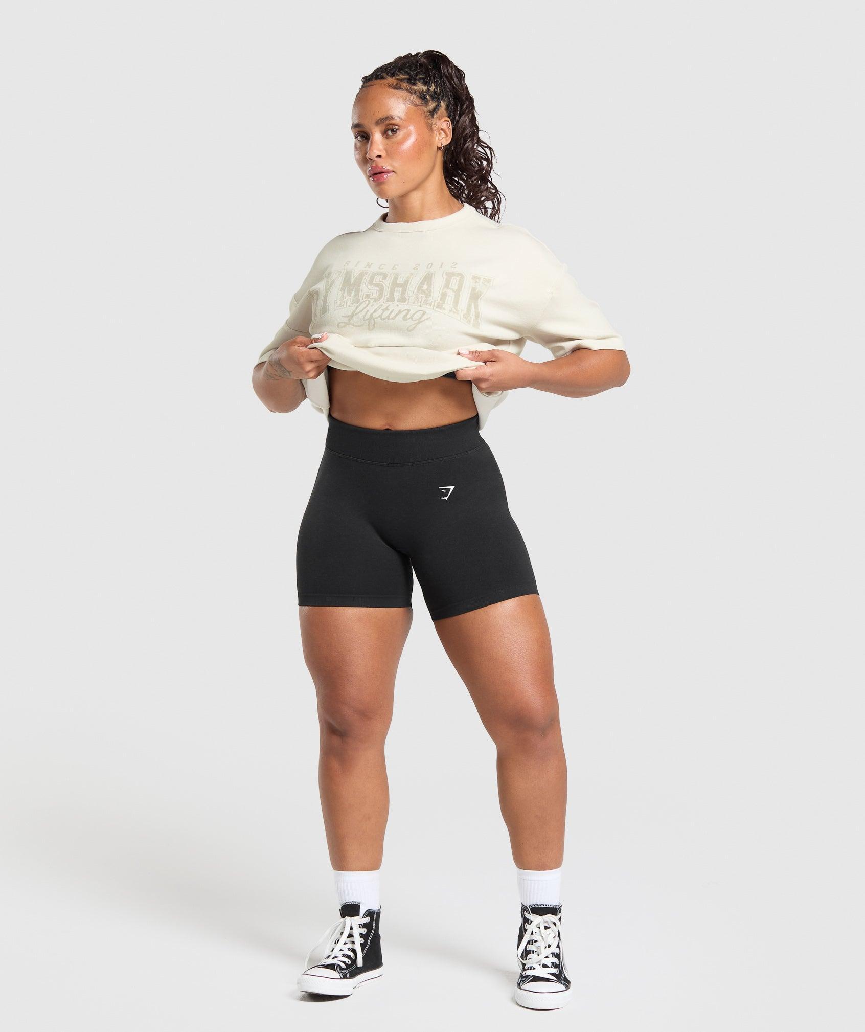 Gymshark Gymshark Lifting Oversized Pump Cover - Oat White Female Product Image