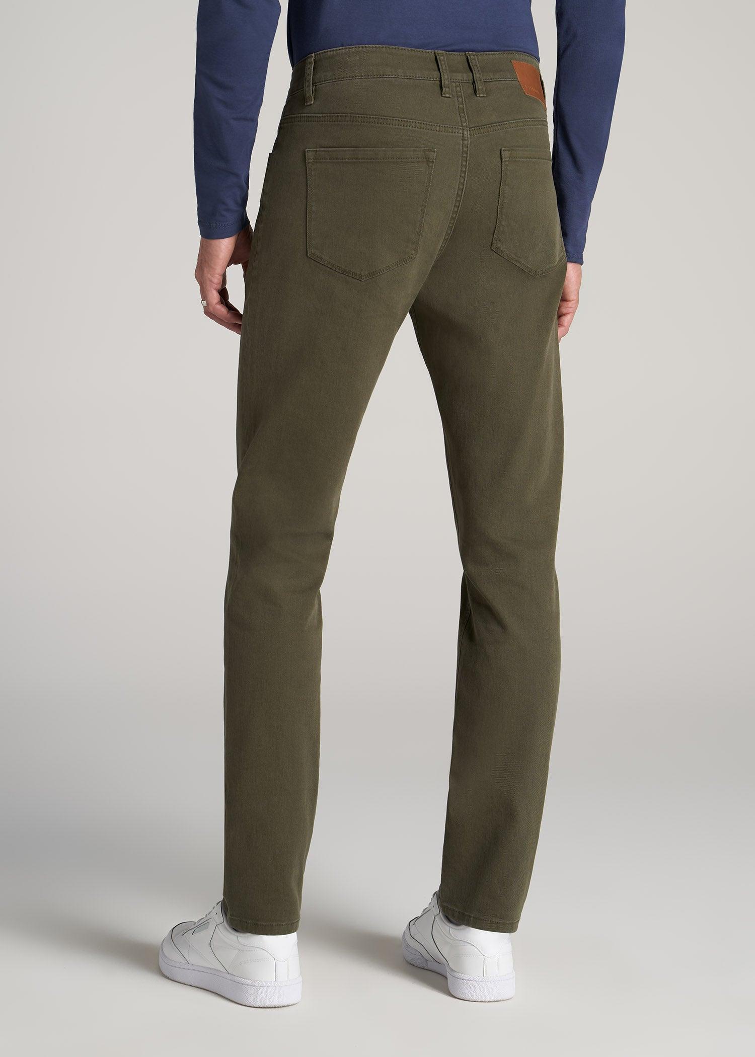 Carman TAPERED Jeans for Tall Men in Olive Green Wash Product Image