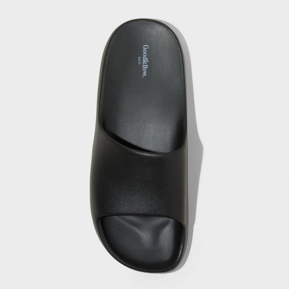 Mens Kendrix Slide Sandals - Goodfellow & Co Black 13: Slip-On, Contoured Footbed, Open Toe, Textured Outsole Product Image