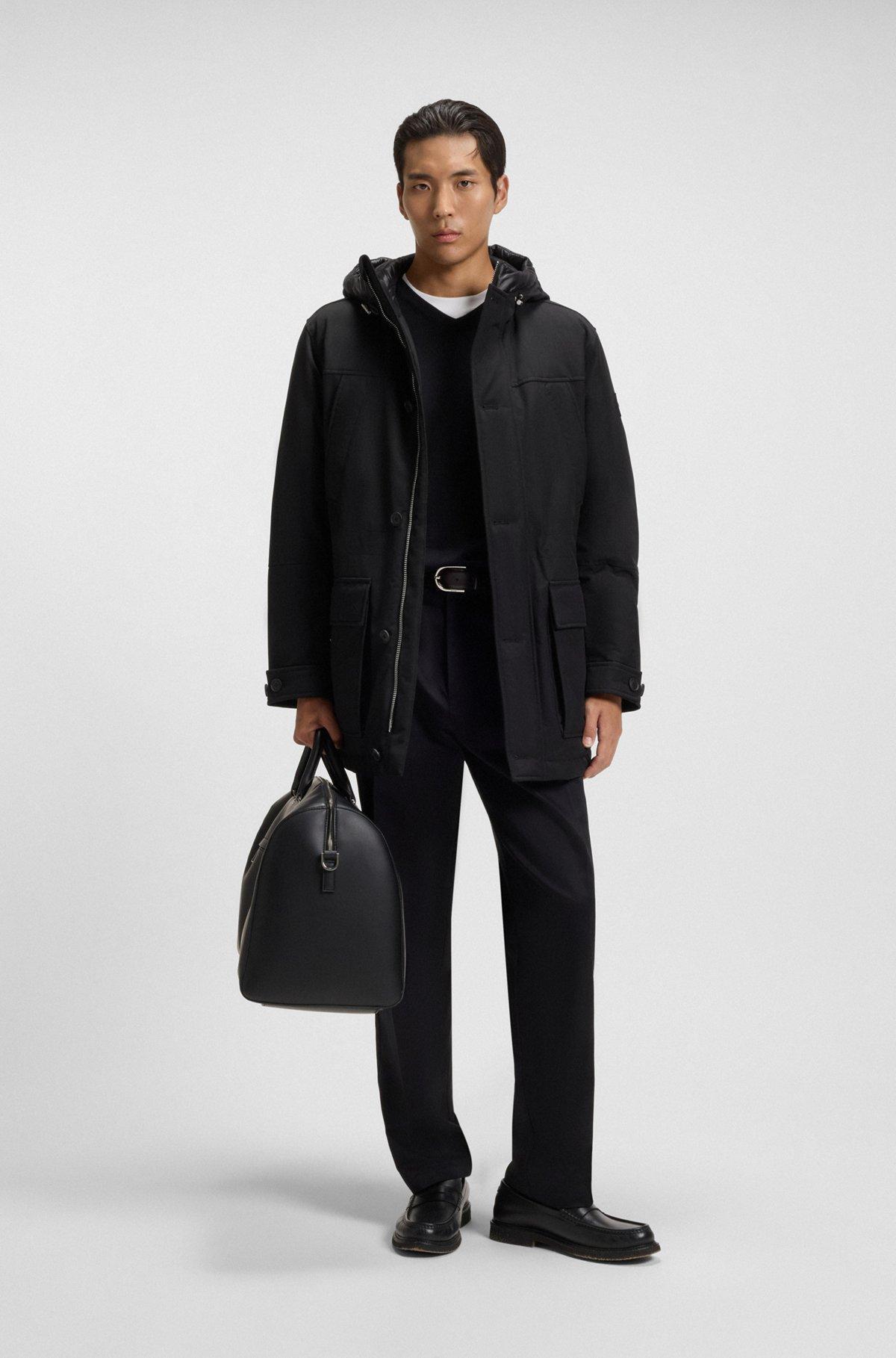 Cropped down jacket with water-repellent finish Product Image