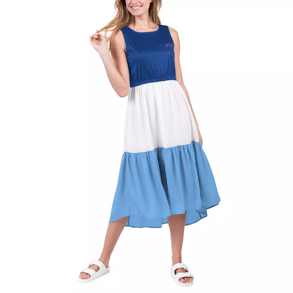 Women's G-III 4Her by Carl Banks Royal/Light Blue Buffalo Bills 12th Inning Colorblock Dress, Size: Small Product Image