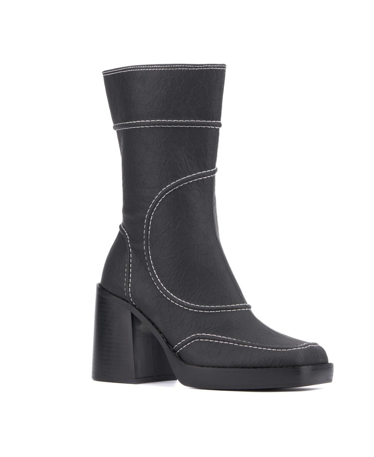 Olivia Miller Pisces Womens Mid-Calf Boots Blue Product Image