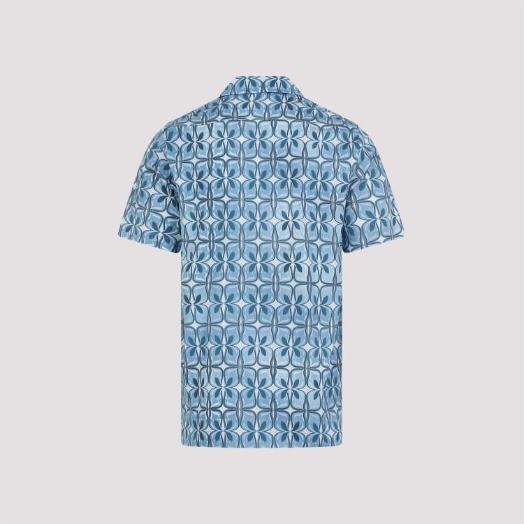 DRIES VAN NOTEN Men's Helder Printed Polo Shirt In Blue Product Image