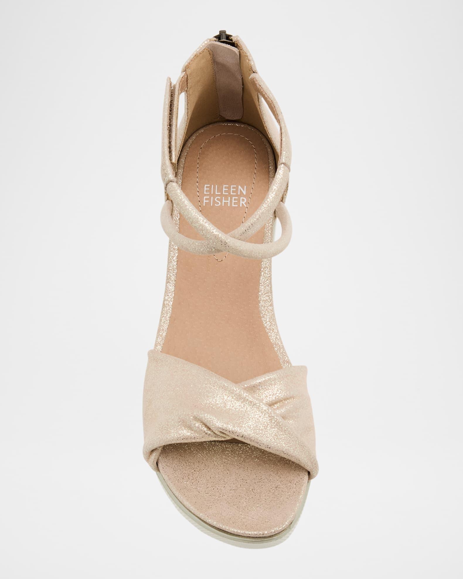 Suvi Metallic Crisscross Grip Wedge Sandals Product Image