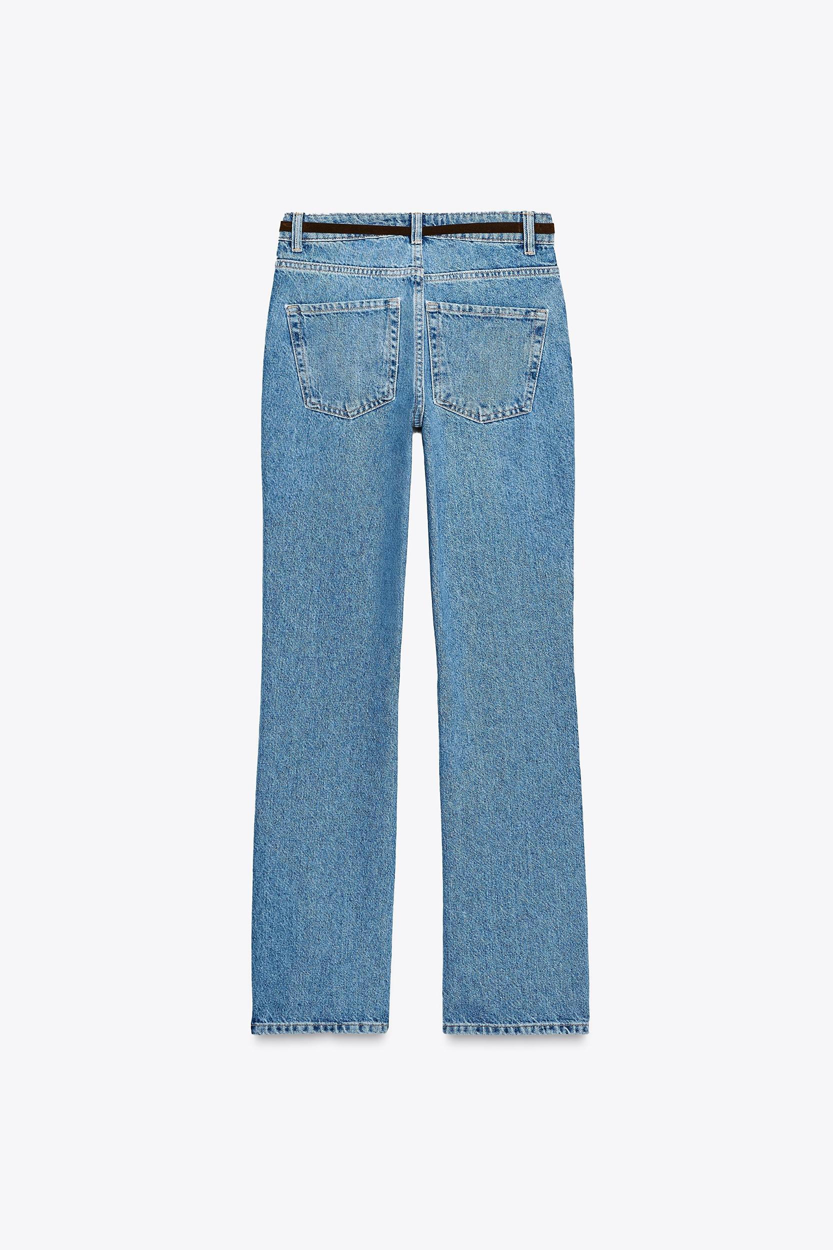 Z1975 90'S HIGH-WAISTED STRAIGHT BELTED JEANS Product Image