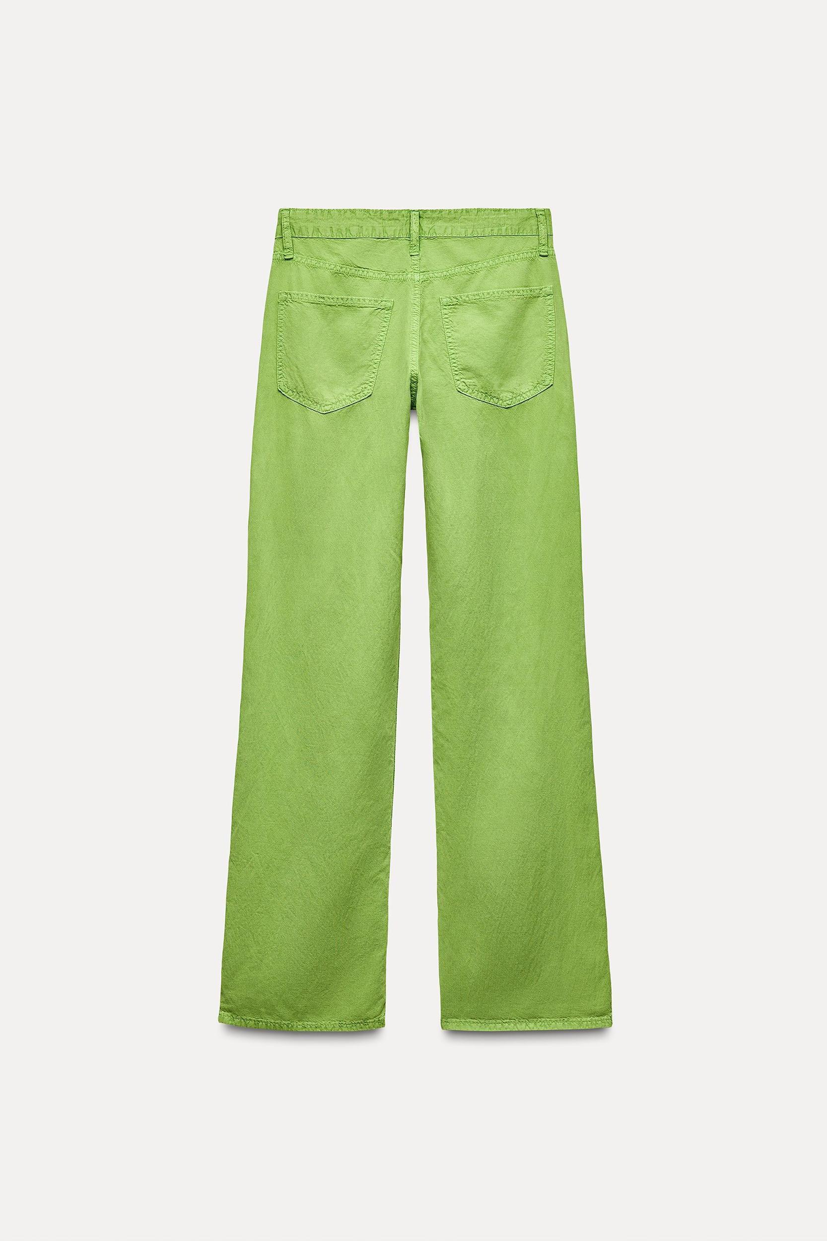 WIDE LEG MID RISE PANTS Product Image