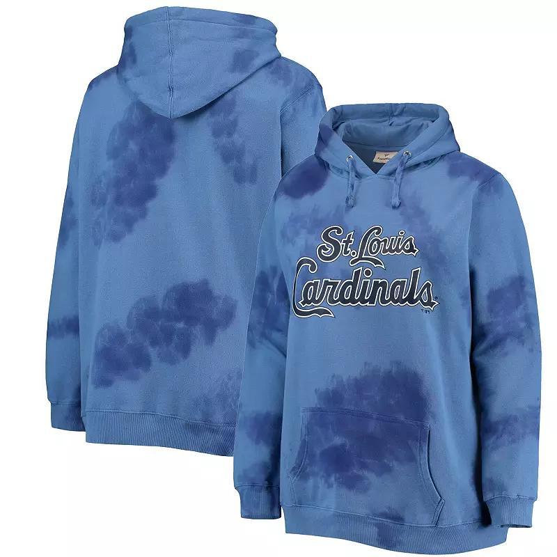 Women's Navy St. Louis Cardinals Plus Size Cloud Pullover Hoodie, Size: 1XL, Blue Product Image