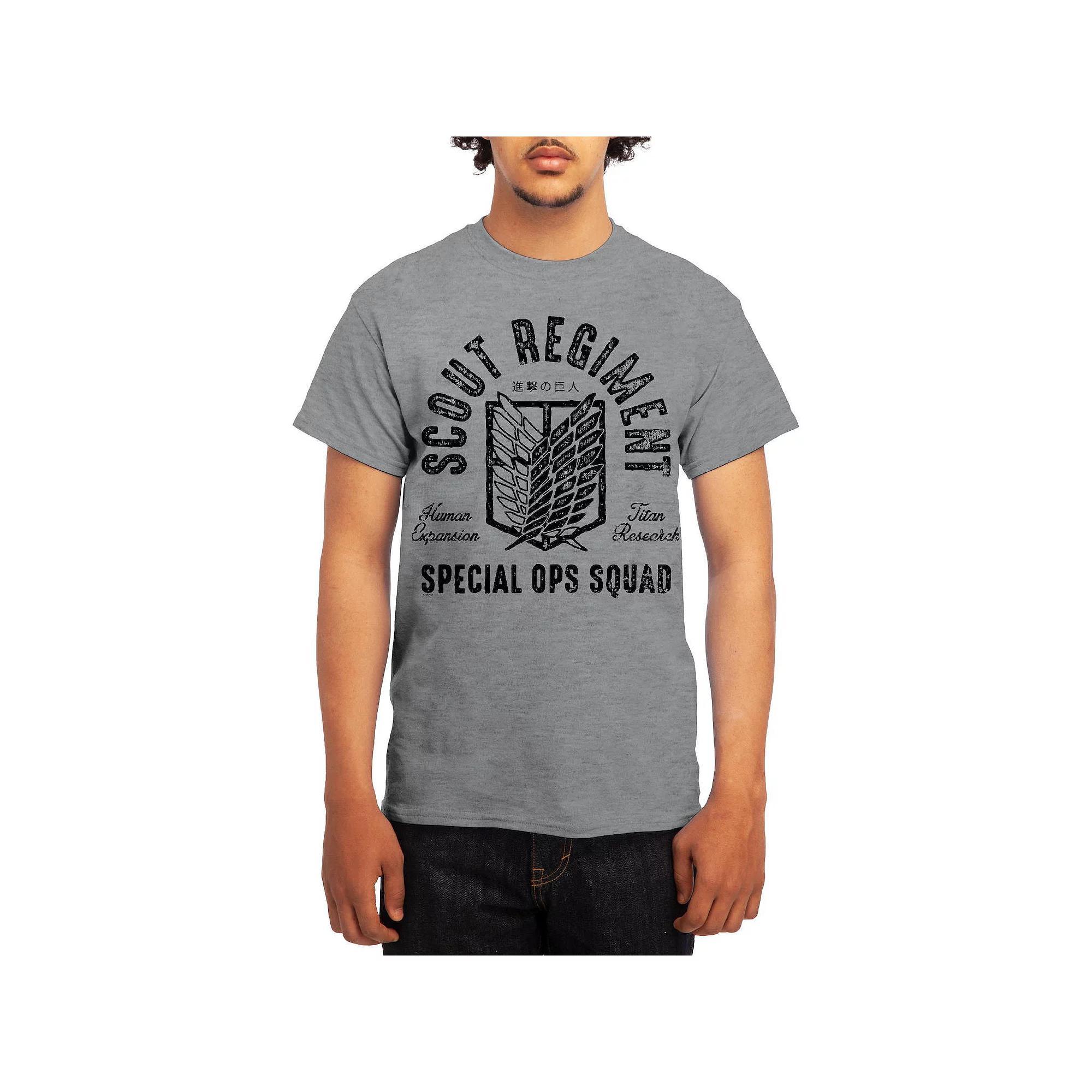Men's Attack on Titan Eren & Titan Tee, Size: Medium, Red Product Image