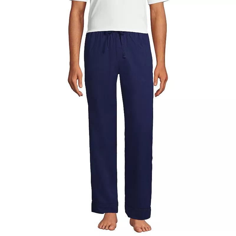 Men's Lands' End Essential Pajama Pants, Size: Medium, Gray Mist Sails Product Image