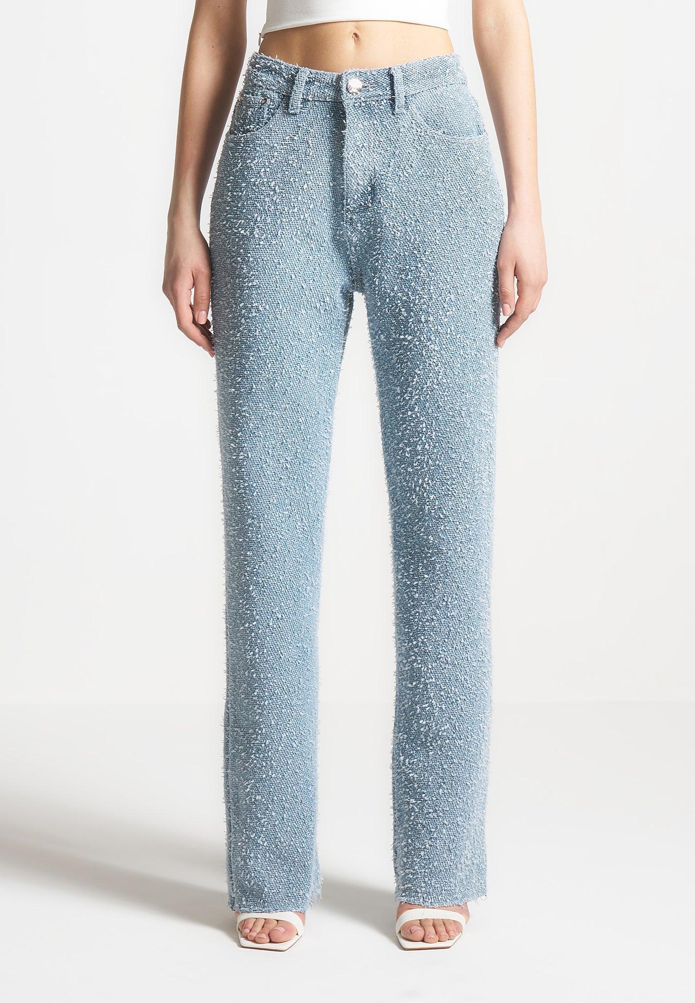 Sara - Boucle Denim Boyfriend Jeans - Light Blue Female Product Image