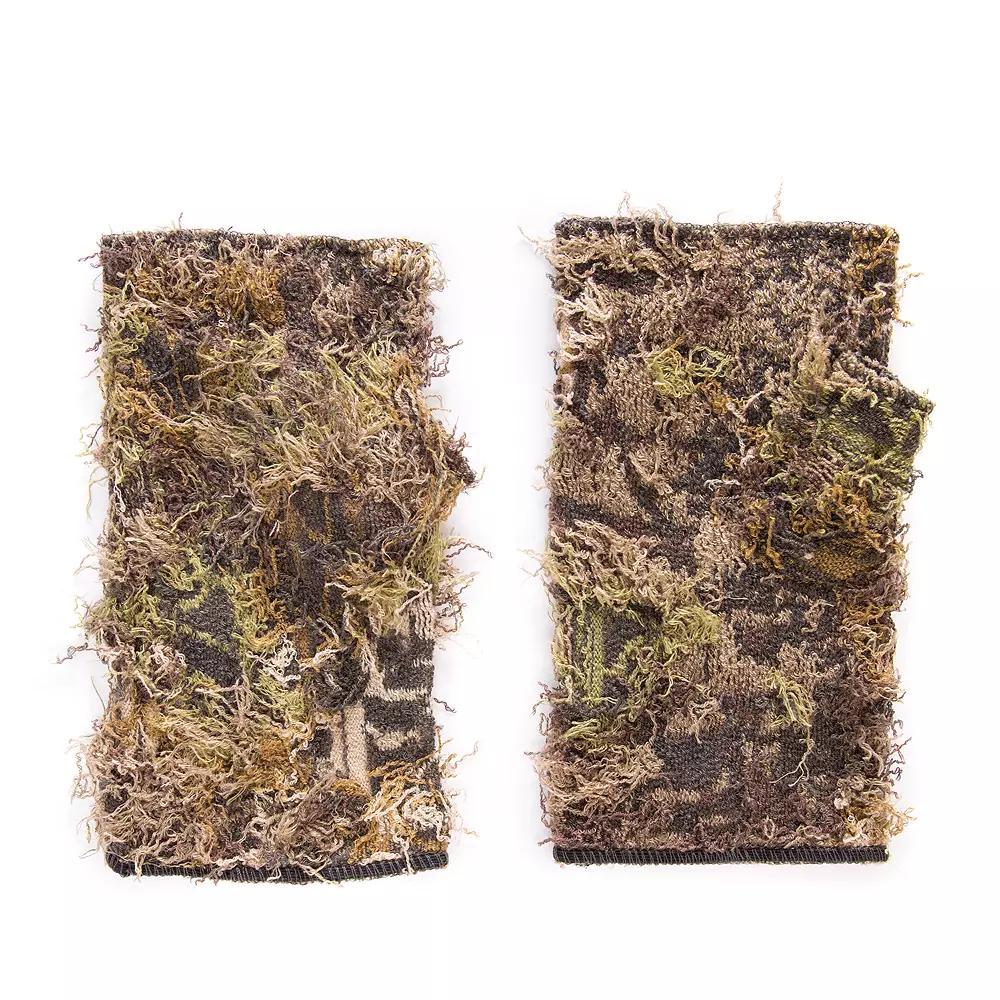 Mens MUK LUKS QuietWear Fingerless Camo Grass Gloves Product Image