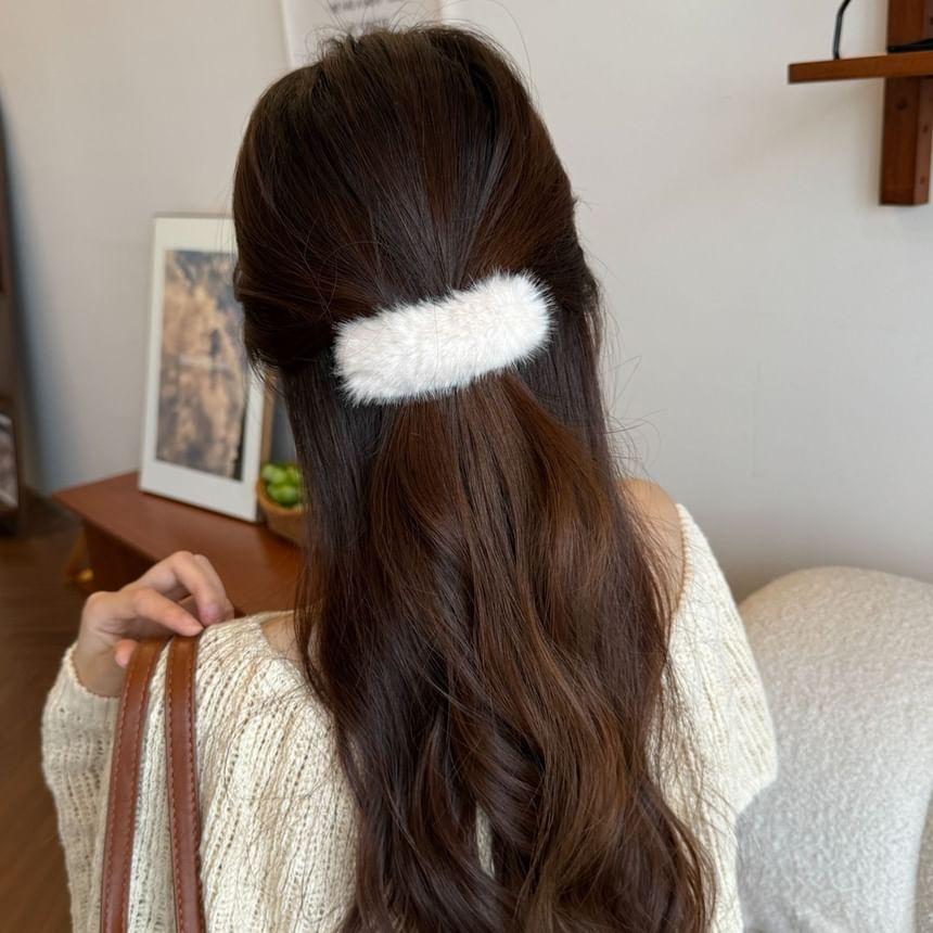 Plain Fluffy Hair Clip Product Image