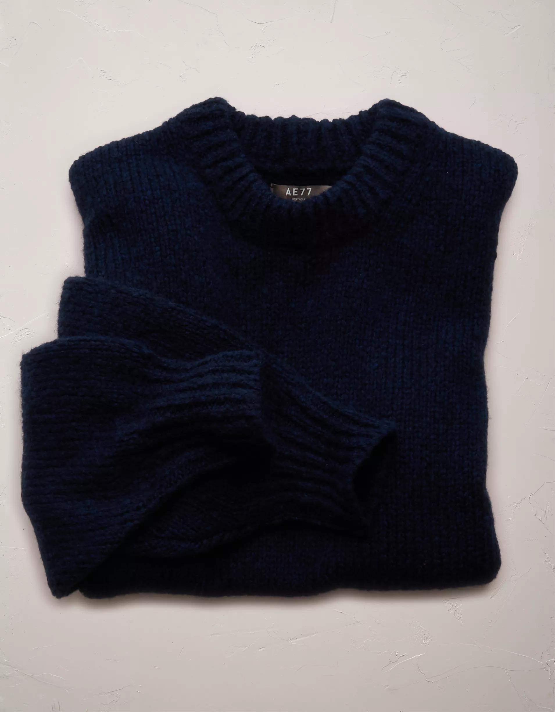 AE77 Premium Cocoon Crew Neck Sweater Product Image