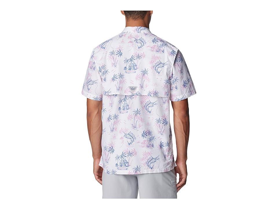 Columbia Trollers Best S/S Shirt (White/Scribbled) Men's Short Sleeve Button Up Product Image