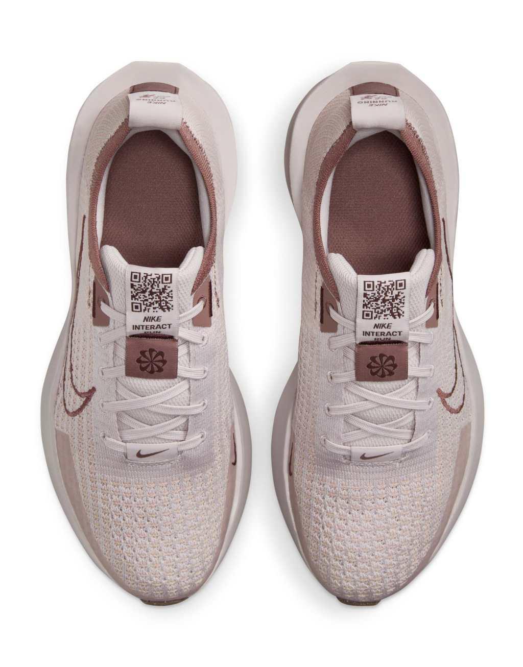 Nike Running React Infinity Run Flyknit sneaker in light pink Product Image
