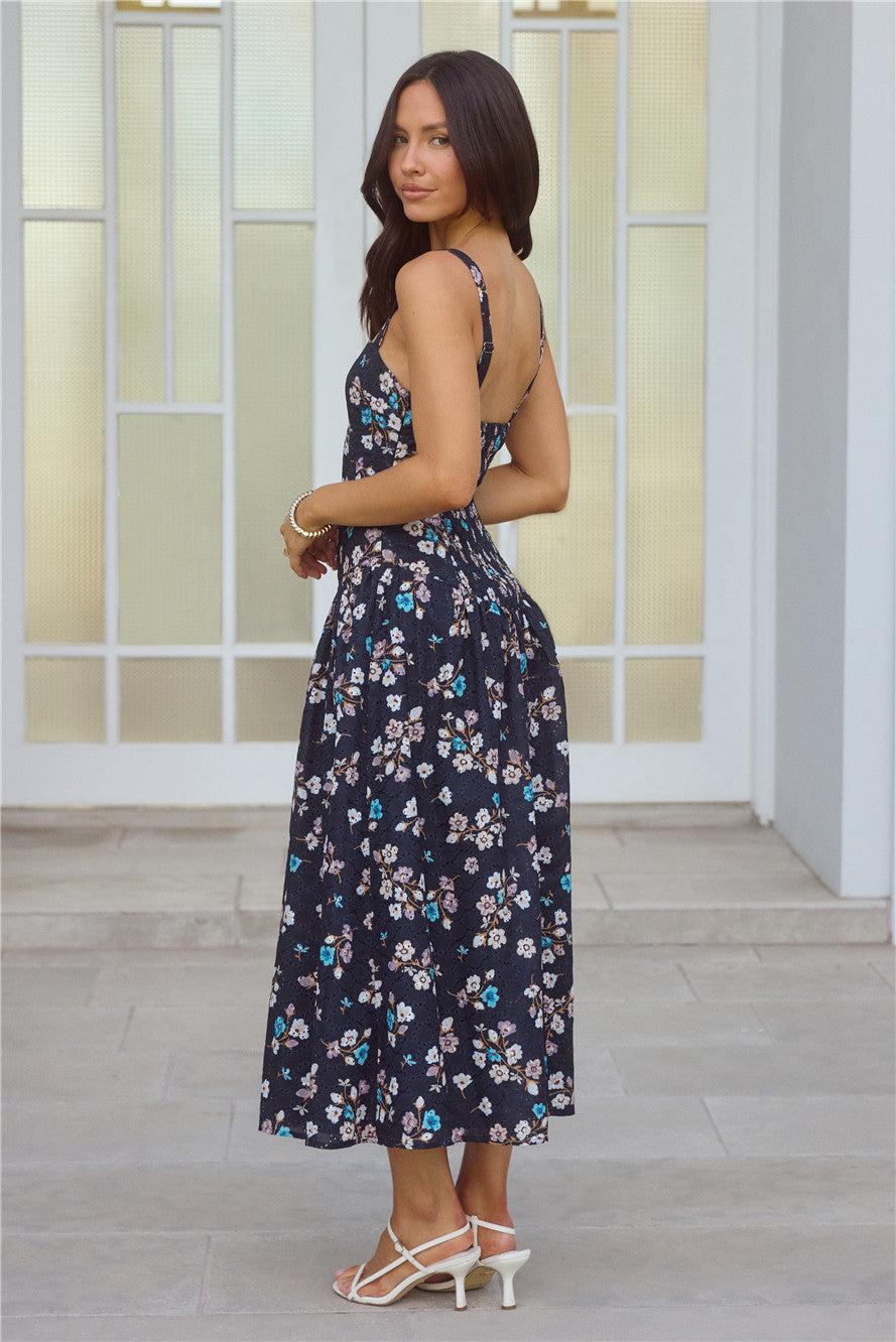 Whimsical Charm Maxi Dress Black Product Image