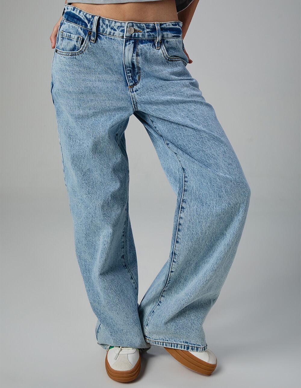 RSQ Womens High Rise Baggy Jeans - MEDIUM WASH Product Image