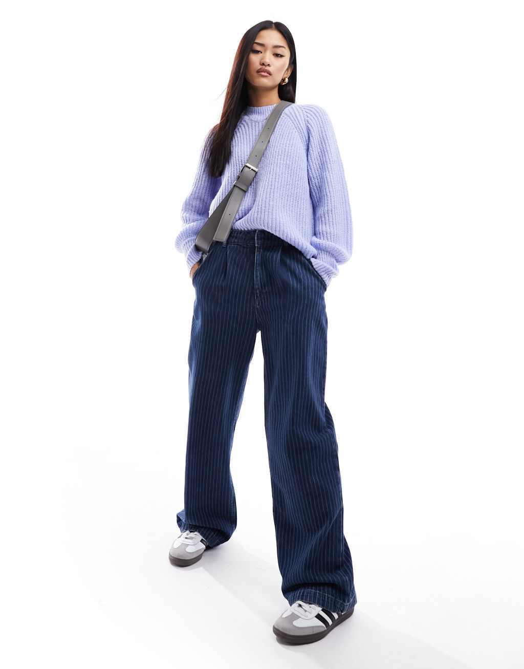 Pieces high neck sweater with balloon sleeves Product Image