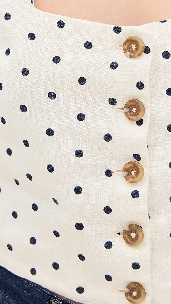 DL1961 Lizzie Cropped Linen Top | Shopbop Product Image