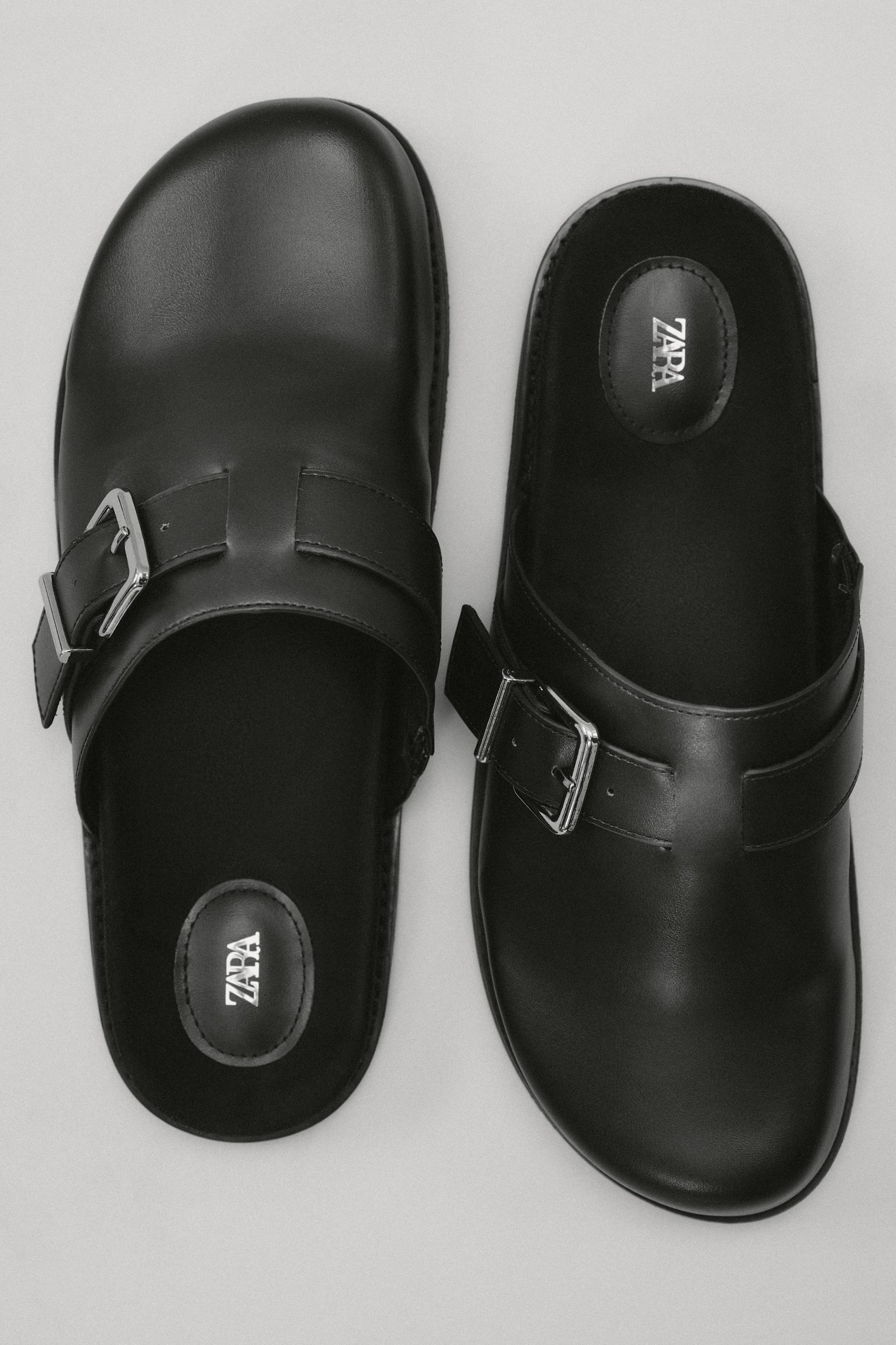 METALLIC BUCKLE CLOGS Product Image
